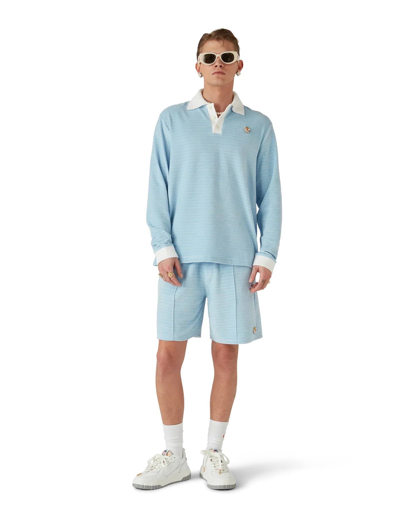 Velour Stripe Shorts