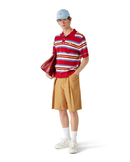Stripe Oversized Polo Shirt