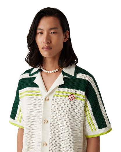 Tennis Short Sleeve Crochet Shirt