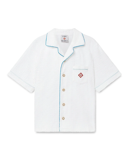 Tennis Stripe Short Sleeve Towelling Shirt