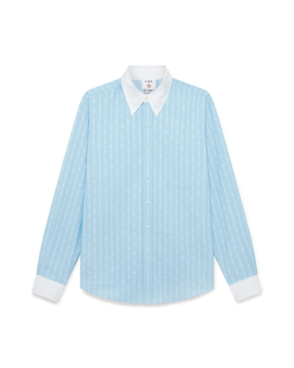 Laurel Stripe Long Sleeve Jacquard Shirt