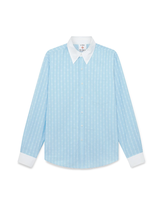 Laurel Stripe Long Sleeve Jacquard Shirt