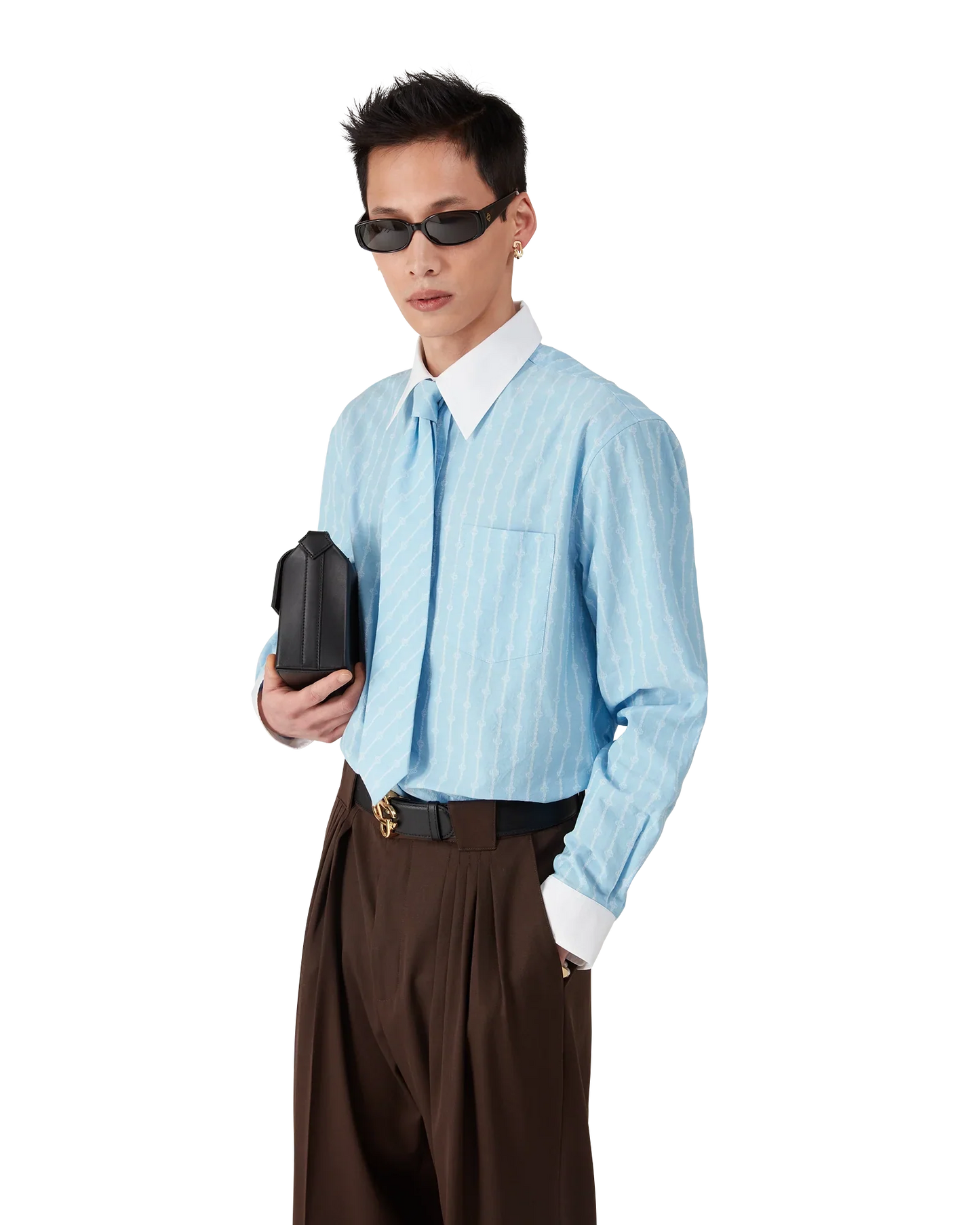 Laurel Stripe Long Sleeve Jacquard Shirt