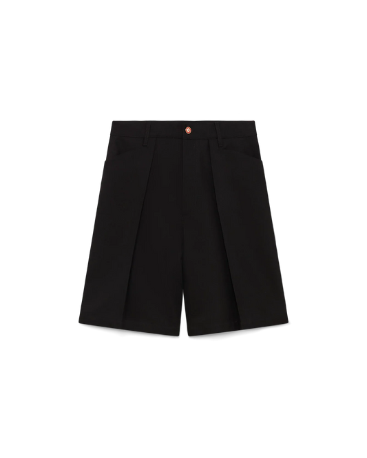 Wool Pleated Tailored Shorts