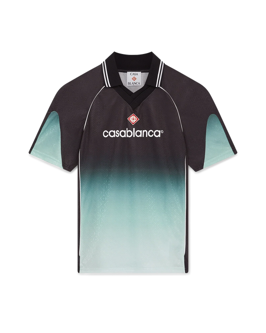 Gradient Monogram Jacquard Short Sleeve Football Shirt