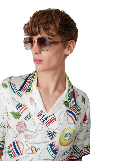 Le Vase Brise Short Sleeve Silk Shirt
