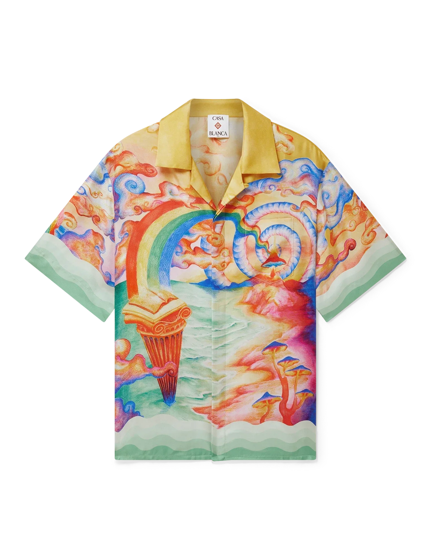 Nature's Teacher Short Sleeve Silk Shirt