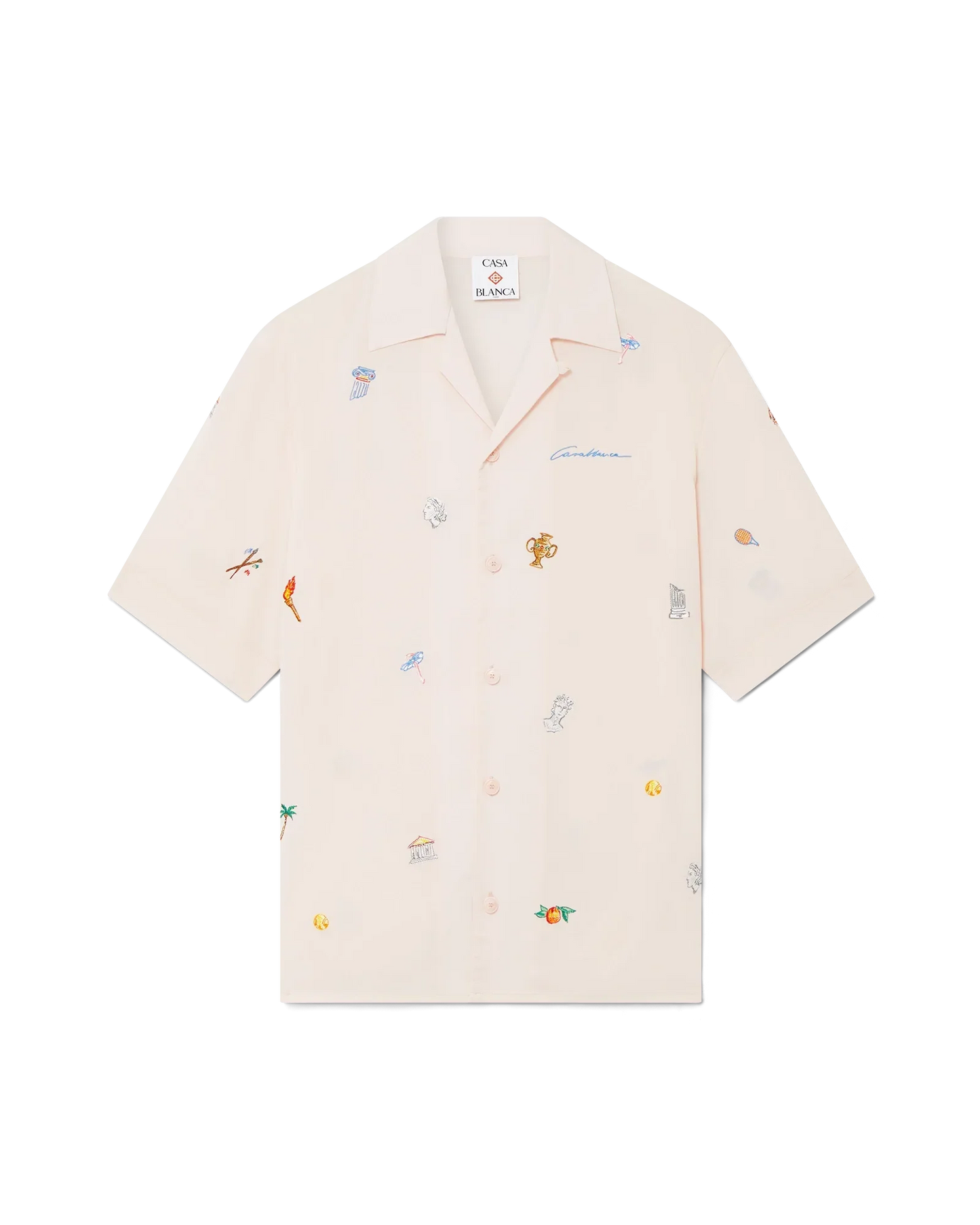 Embroidered Short Sleeve Motif Shirt