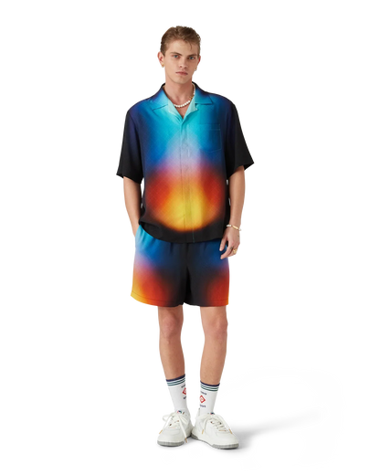 Gradient Silk Short Sleeve Shirt