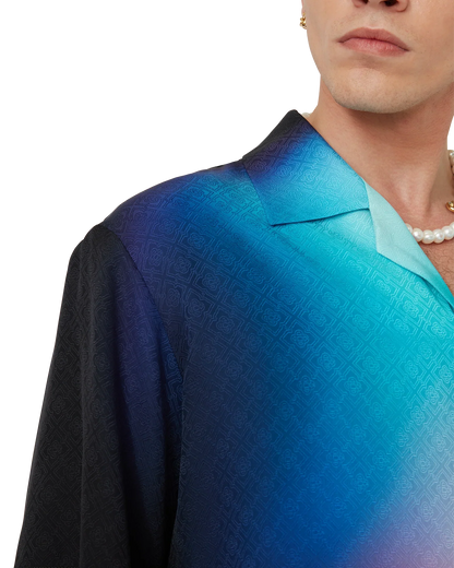 Gradient Silk Short Sleeve Shirt