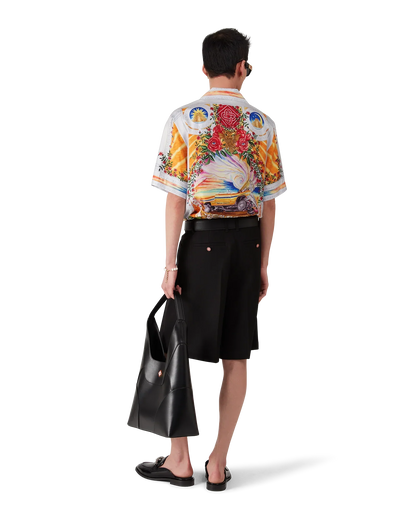 La Tornade De Rose Short Sleeve Silk Shirt