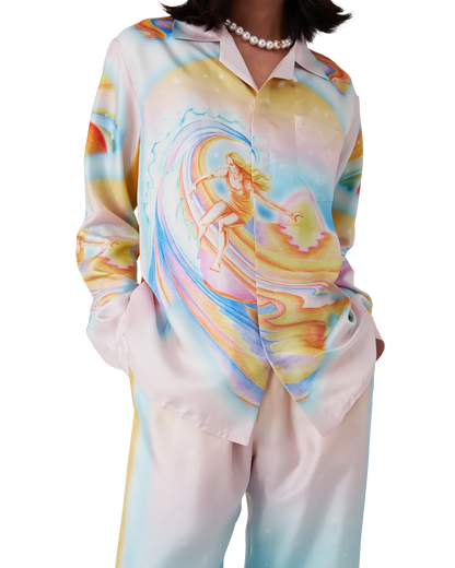 Psychedelic Nirvana Long Sleeve Silk Shirt