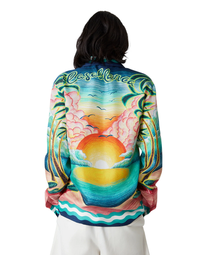 Danse De La Mer Long Sleeve Silk Shirt