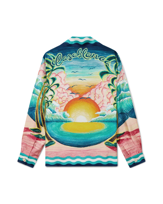 Danse De La Mer Long Sleeve Silk Shirt