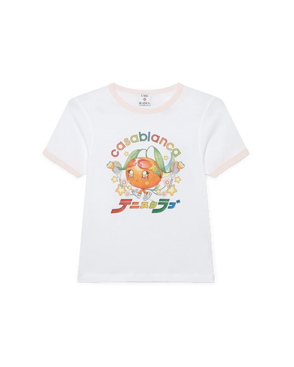 Orange Mascot Ringer Short Sleeve T-Shirt