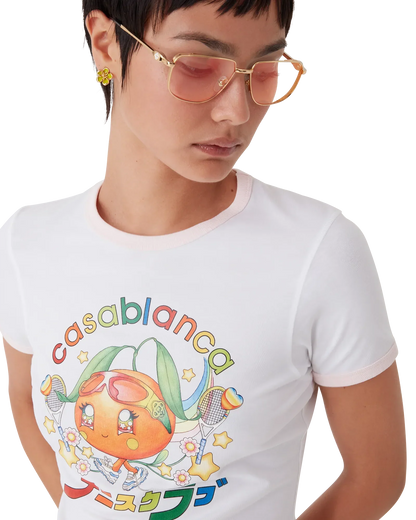 Orange Mascot Ringer Short Sleeve T-Shirt