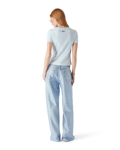 Womens Velour Short Sleeve T-Shirt