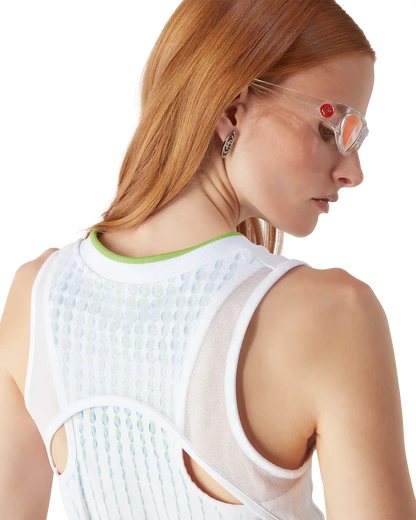 Tennis Printed Racer Top
