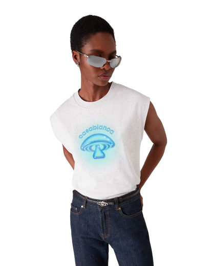 Airbrush Mushroom Sleeveless T-shirt