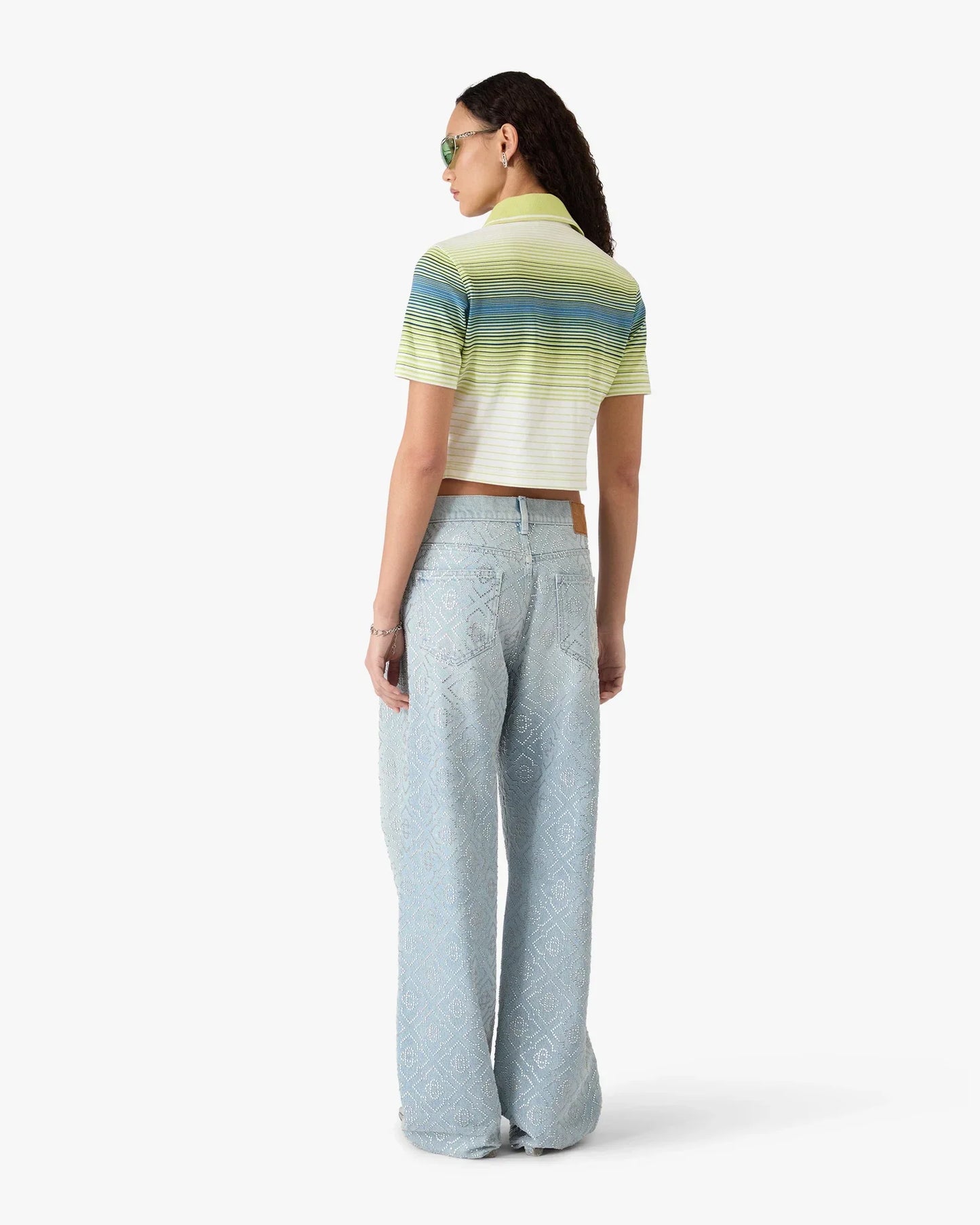 Bourgeois Striped Short Sleeve Polo Shirt