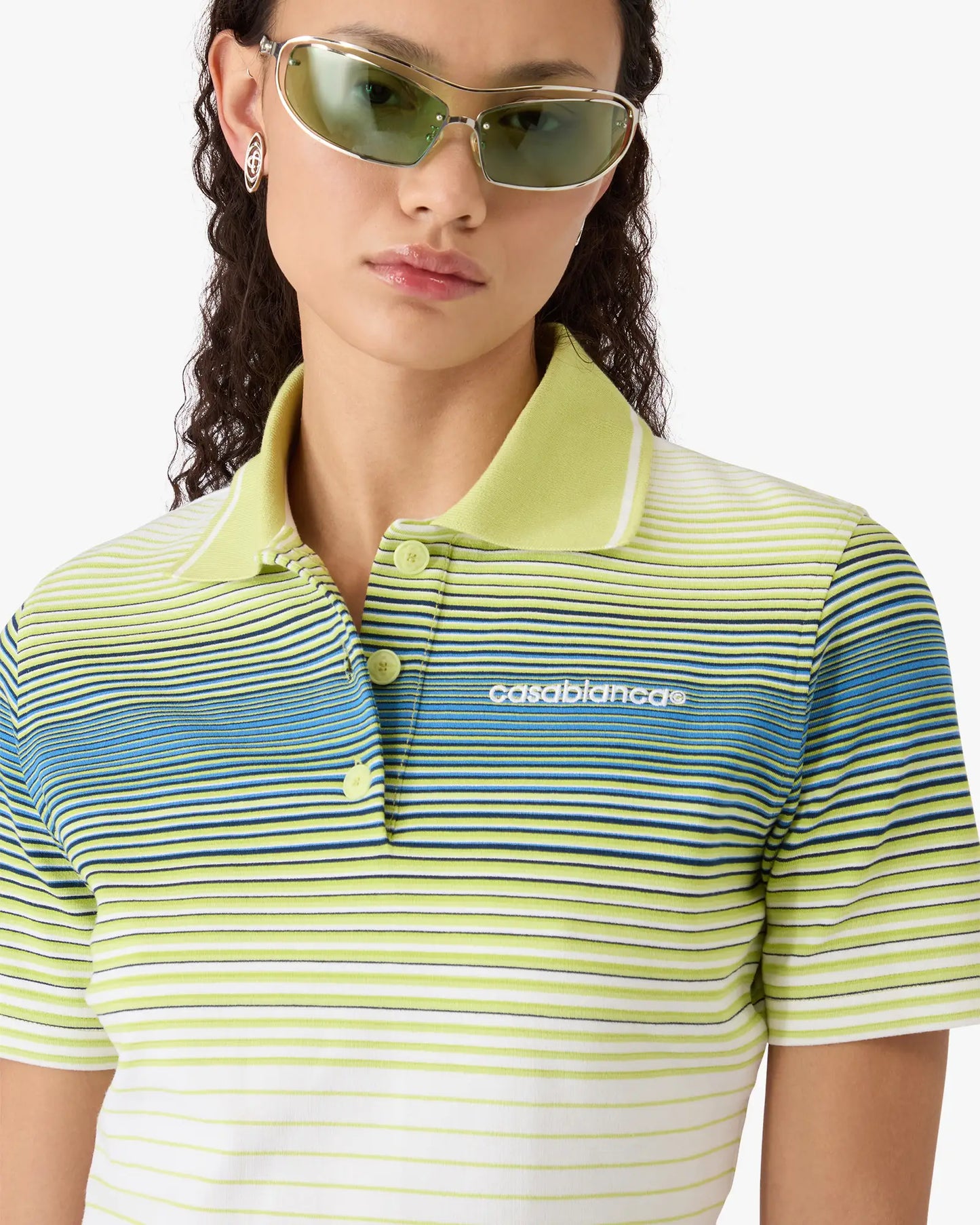Bourgeois Striped Short Sleeve Polo Shirt