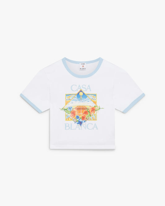 Tennis Landscape Ringer Baby Short Sleeve T-Shirt
