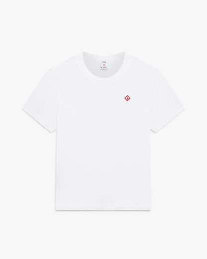 Classic Embroidery Patch Fitted Short Sleeve T-Shirt