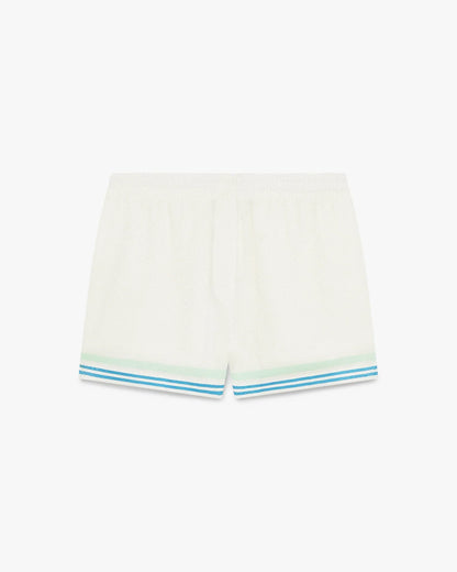 Floral CC Smile Monogram Jaquard Silk Shorts