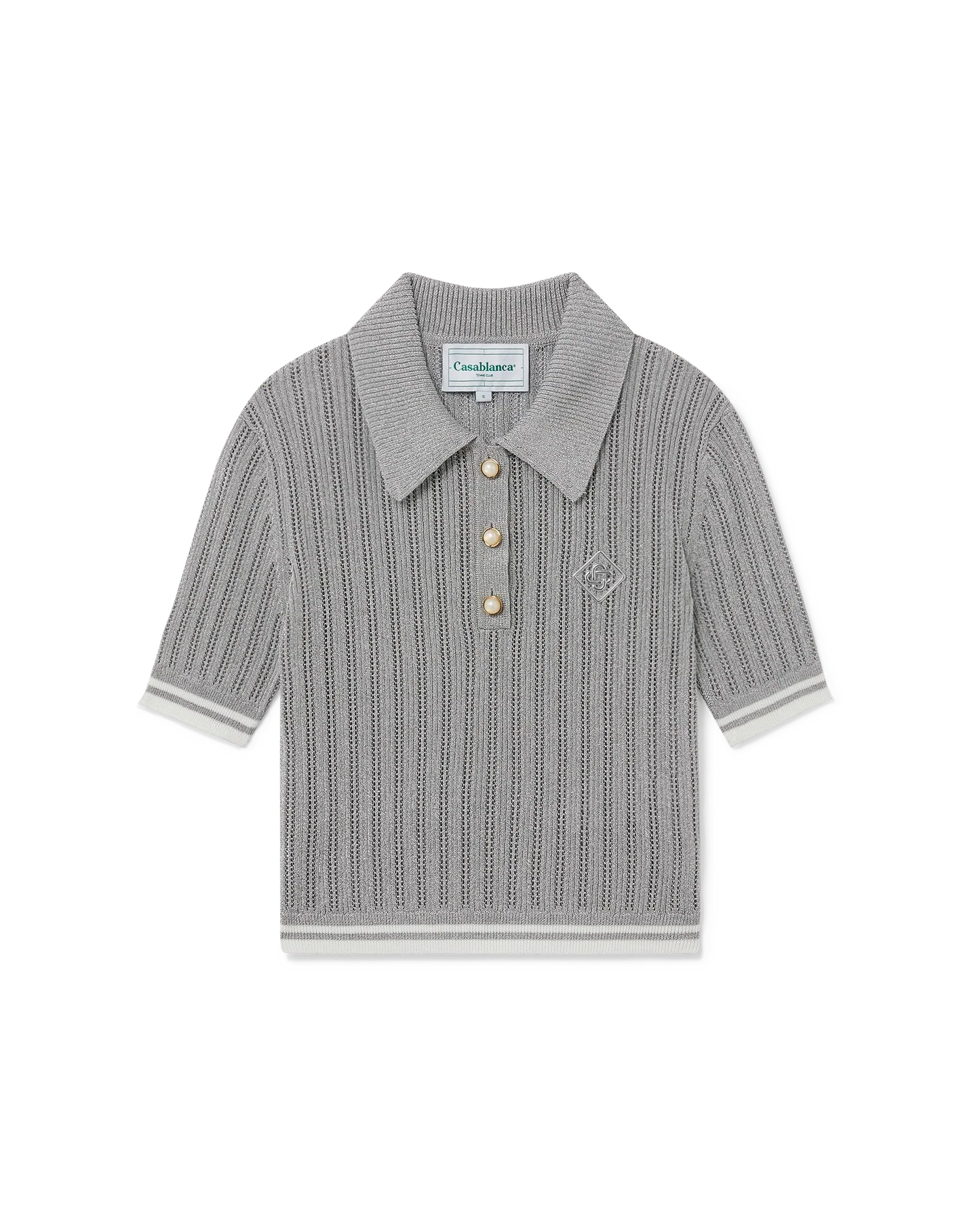 Silver Short Sleeve Polo Shirt