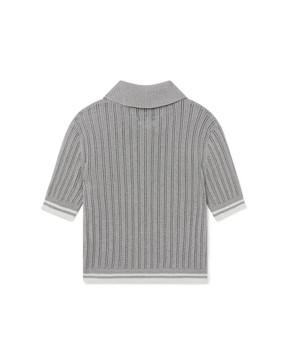 Silver Short Sleeve Polo Shirt