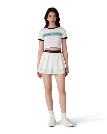 Gradient Stripe Ringer Short Sleeve T-Shirt