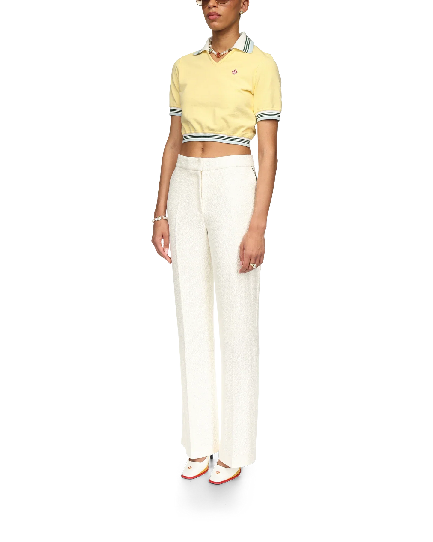 Cropped Pique Polo