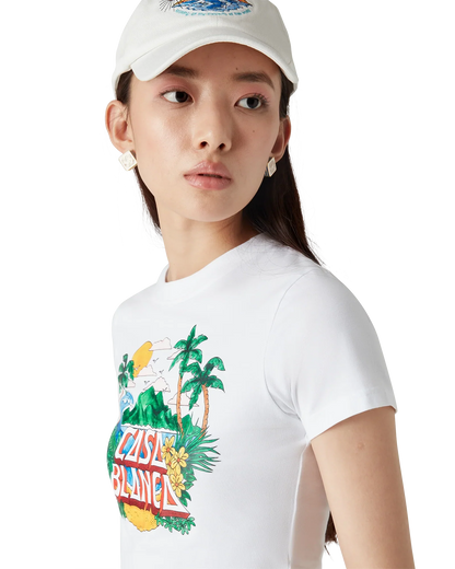 Casa Beach Wave Cropped Short Sleeve T-Shirt