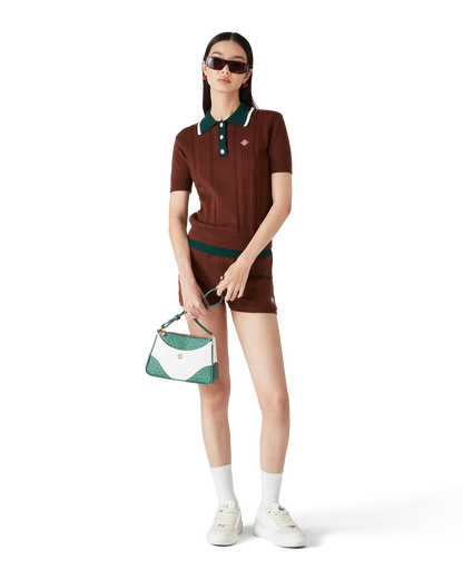 Cable Knit Polo Shirt