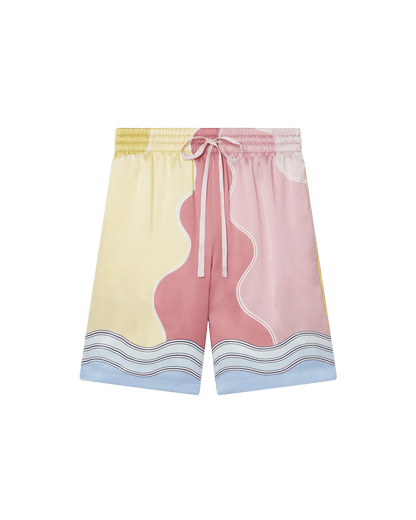 Soleil Levant Silk Shorts